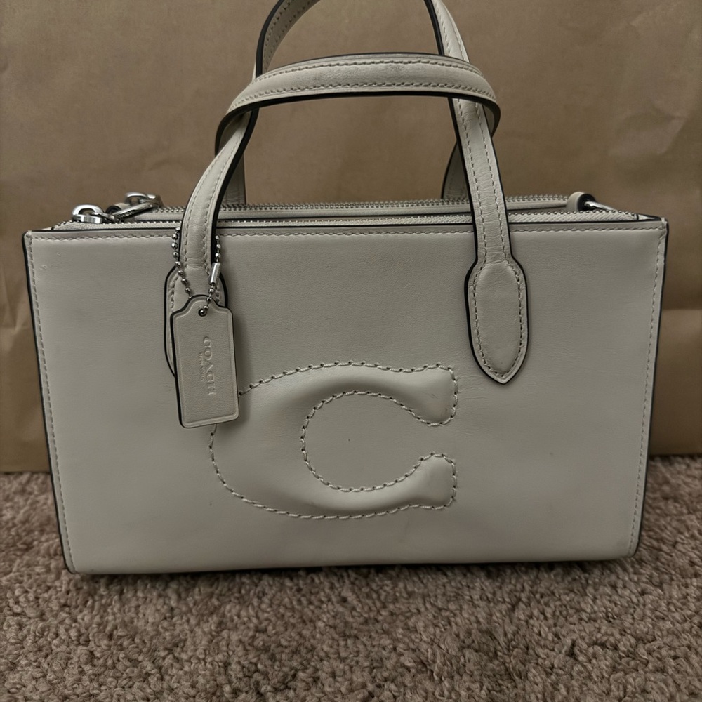 Coach Cream Leather Handbag
